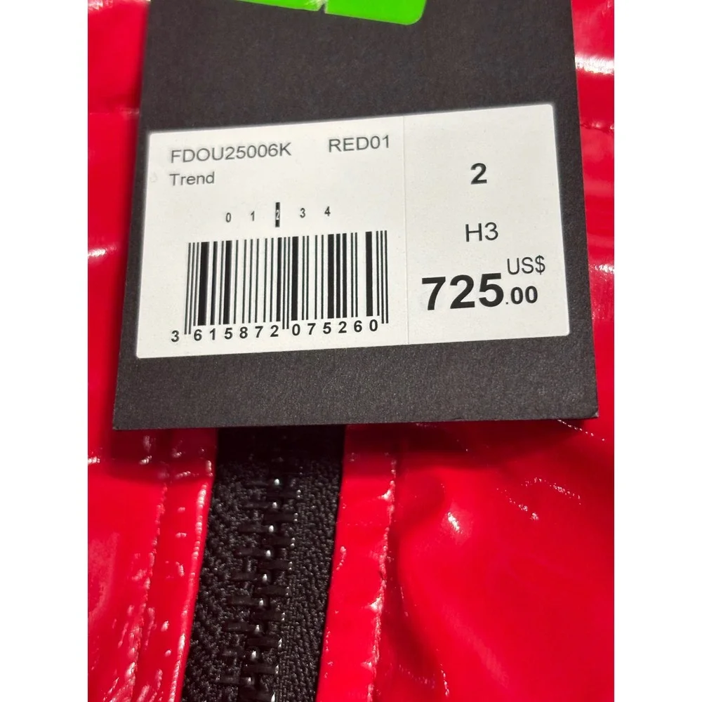 The Kooples NEW Women's Glossy‎ Puffer Coat Red Size FR 2/US Medium MSRP $725